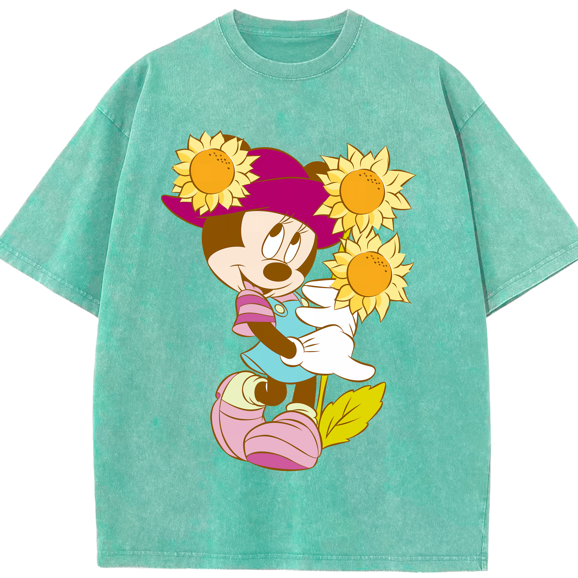 （画像用） ミッキーマウス Mickey Mouse 綿100% ヴィンテージ風 半袖Tシャツ（フロントプリント）